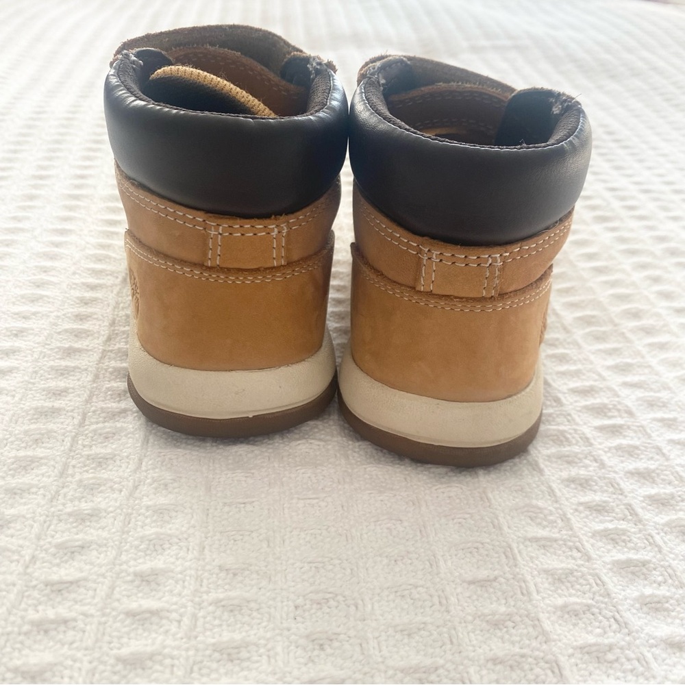 Timberland Toddler Toddle Tracks Hook-and-Loop Boot Wheat Nubuck size 9.5 - Picture 7 of 10
